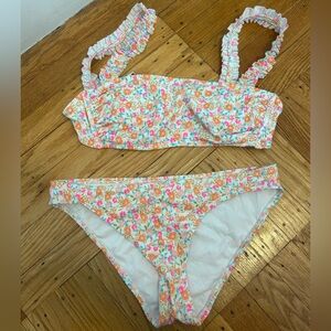 Floral print bikini set size M